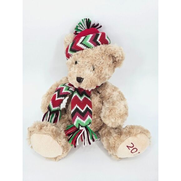 Animal Adventure 2012 Plush Teddy Bear with Hat & Scarf - Picture 1 of 8